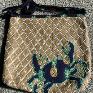 Vera Bradley Beach Crossbody Toucan Party Crab Pineapple Print